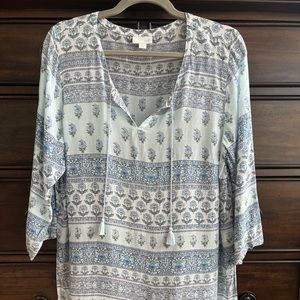 J. Jill 3/4 Sleeve Floral Tunic